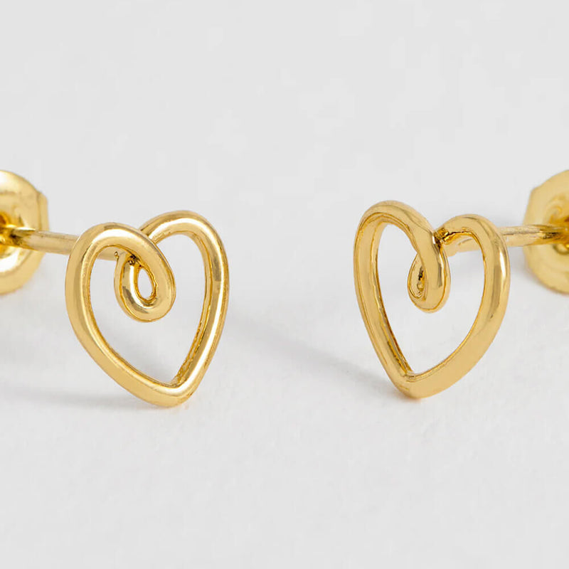 Estella Bartlett Wire Heart Stud Earrings