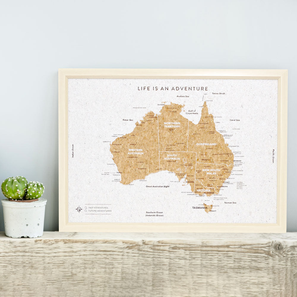 Travel Board Australia Map Desk