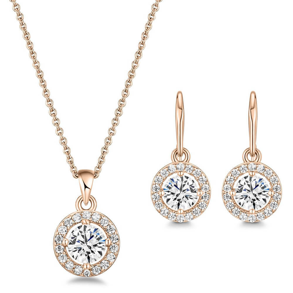 Rose Gold Nylah Necklace and Earring Set | Gifts Australia