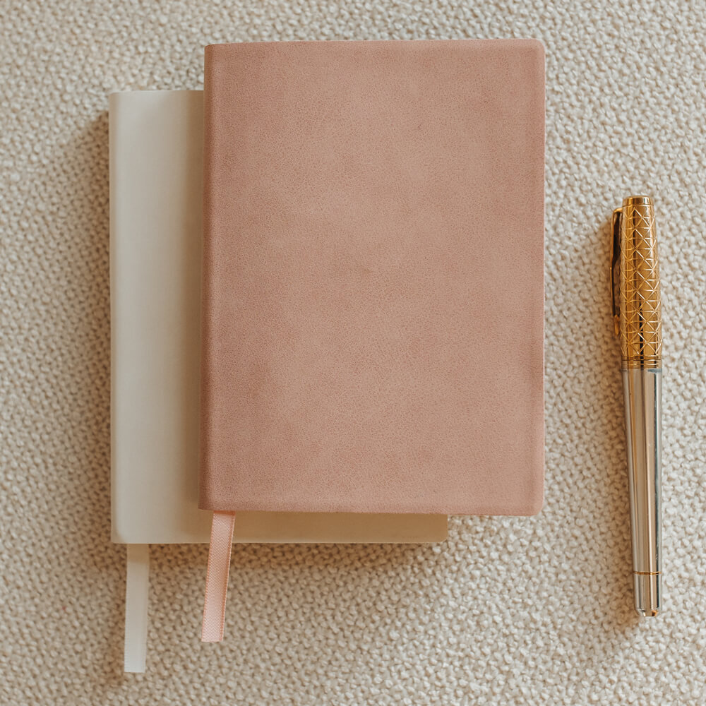 Keepsake Dusty Pink A6 Gold-Edged Notebook