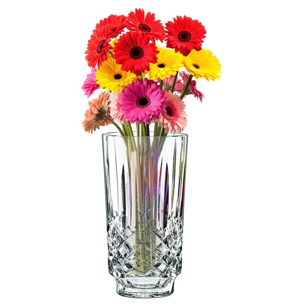 Sympathy flowers and vase