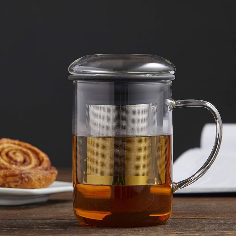 Leaf & Bean Glass Tea Mug With Infuser