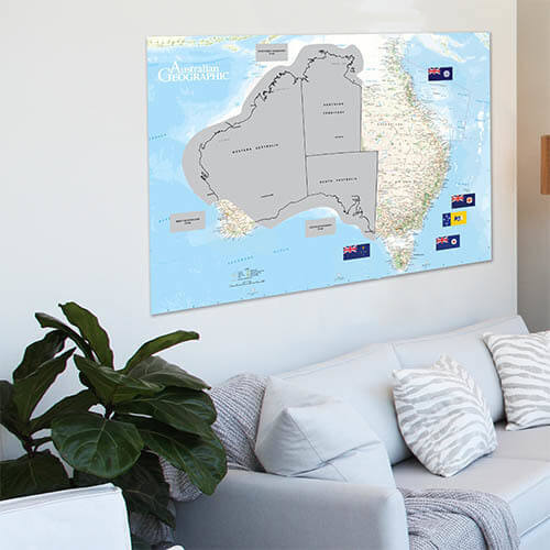 Australia Map Scratch and Reveal