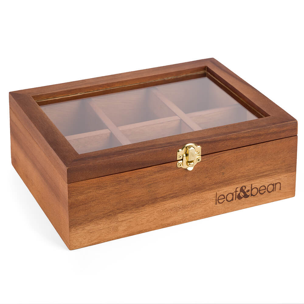Acacia Wood Tea Box at Gifts Australia