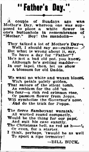 Father's Day Poem 1914