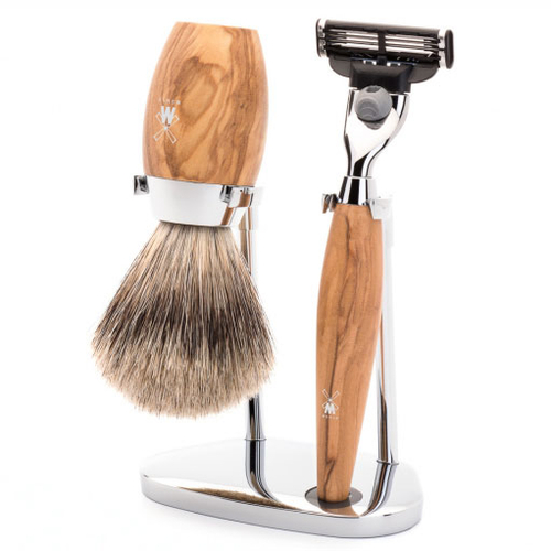 Mach3 Olive Wood Shave Kit By MÜHLE