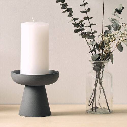Charcoal Candle Holder By Aery Living