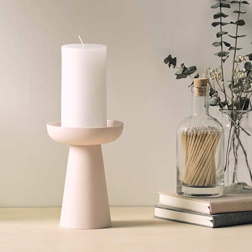 Soft Pink Candle Holder By Aery Living