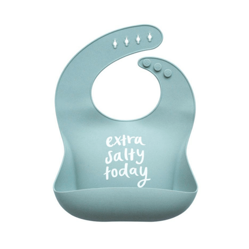 Extra Salty Today Sage Silicone Baby Bib