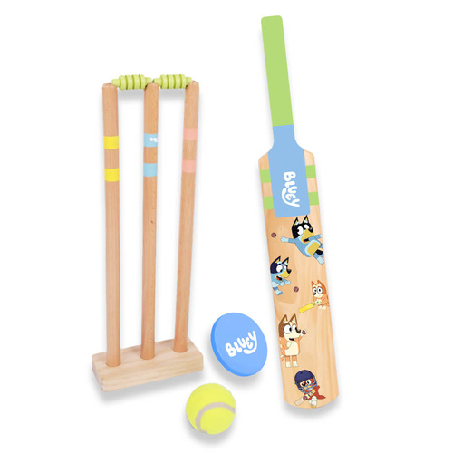 Bluey Wooden Cricket Set