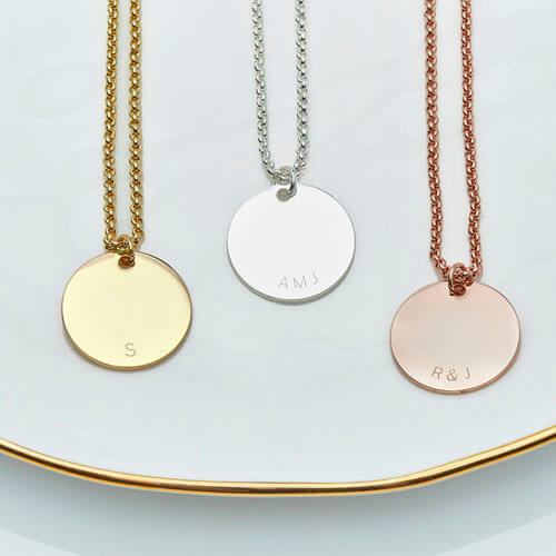 Personalised Initial Curve Charm Necklace