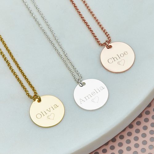 Personalised Heart Charm Necklace