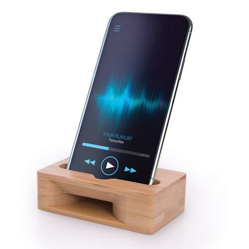 Bamboo Phone Holder and Amplifier