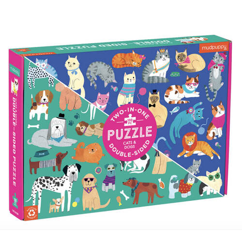 Cats & Dogs 100pc Double-Sided Puzzle