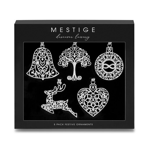 Luxe Silver Christmas Ornament Set
