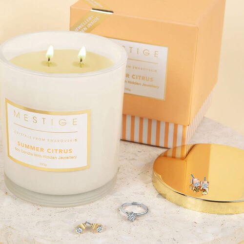 Summer Citrus Candle with Hidden Jewellery