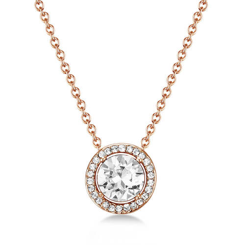 Rose Gold Dancer Halo Necklace with Swarovski® Crystals