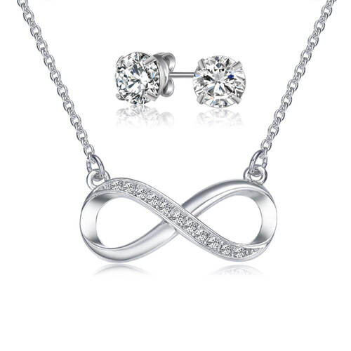 Infinity Jewellery Set with Crystals From Swarovski®