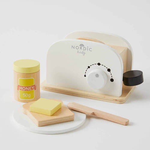 Nordic Kids Wooden Toaster set