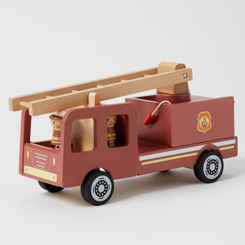 Wooden Fire Truck Set