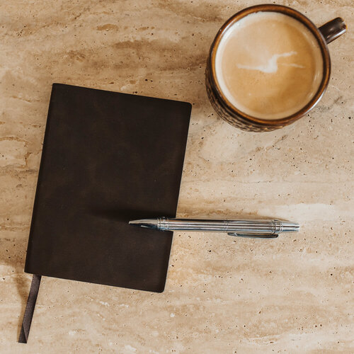 Keepsake Cocao Brown A6 Gold-Edged Notebook