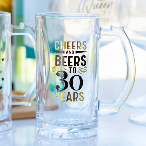 30th Birthday Celebration Beer Glass