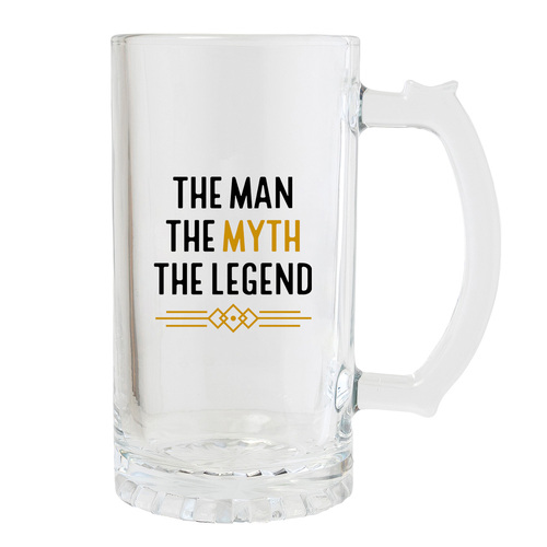 The Myth The Man The Legend Beer Glass