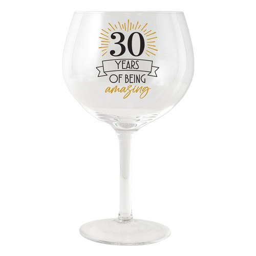 30th Birthday Celebration Balloon Wine Glass