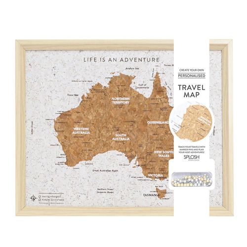 Australia Pin Board Travel Map