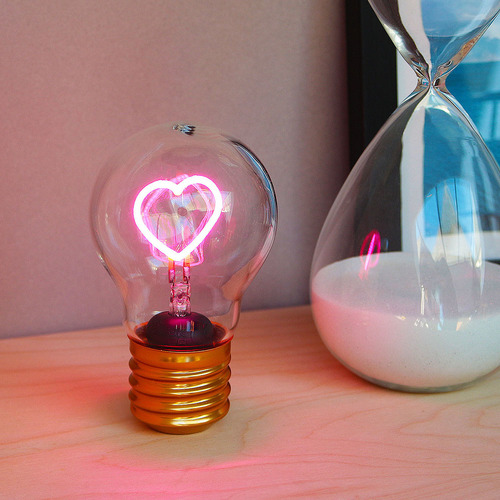 Cordless Heart Filament LED Light