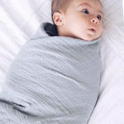 Two Grey Bamboo Muslin Wraps by Bubba Blue