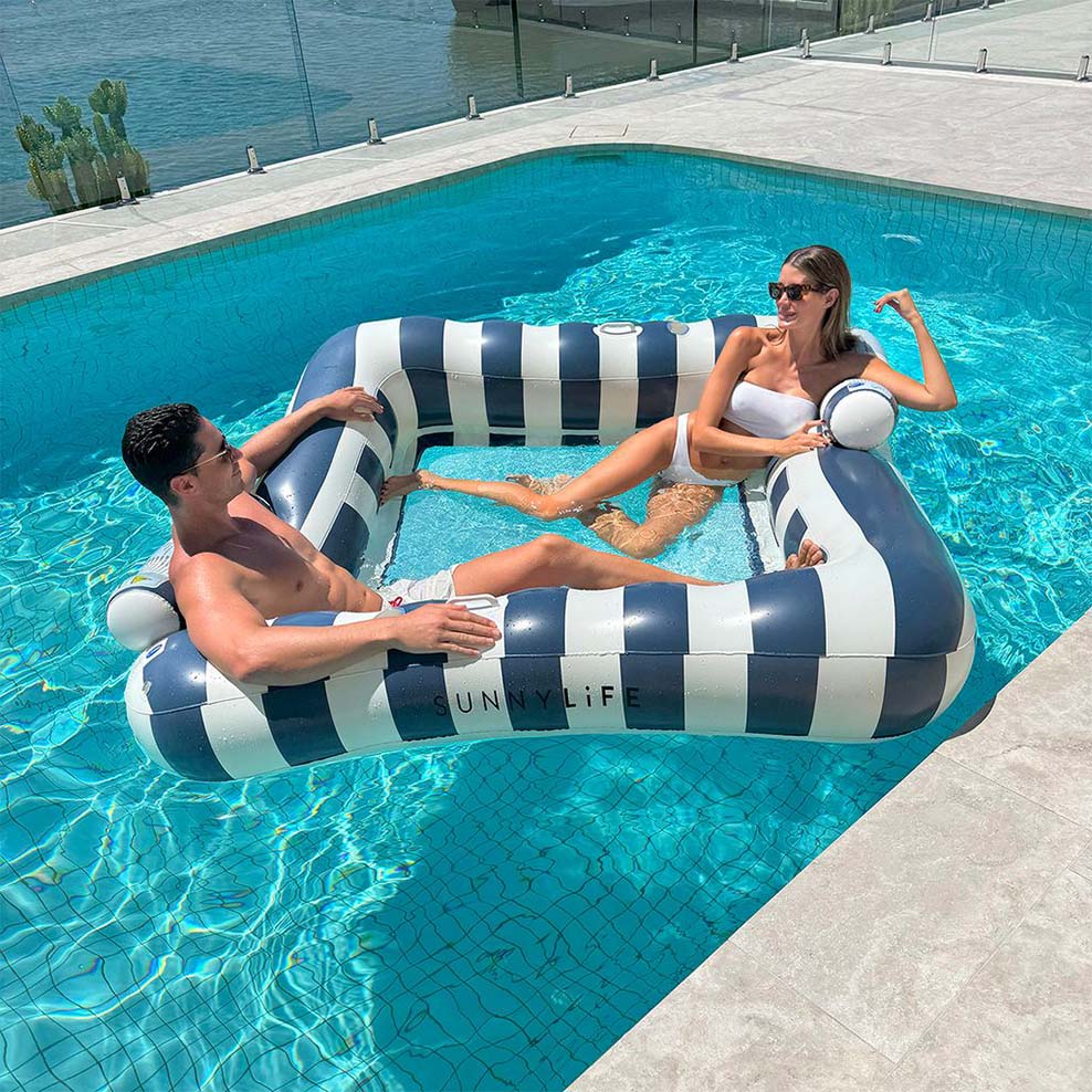 Sunnylife Deluxe Twin Hammock Navy Stripe｜Gifts Australia