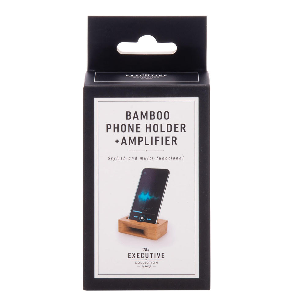 Bamboo Phone Holder and Amplifier -12Disp
