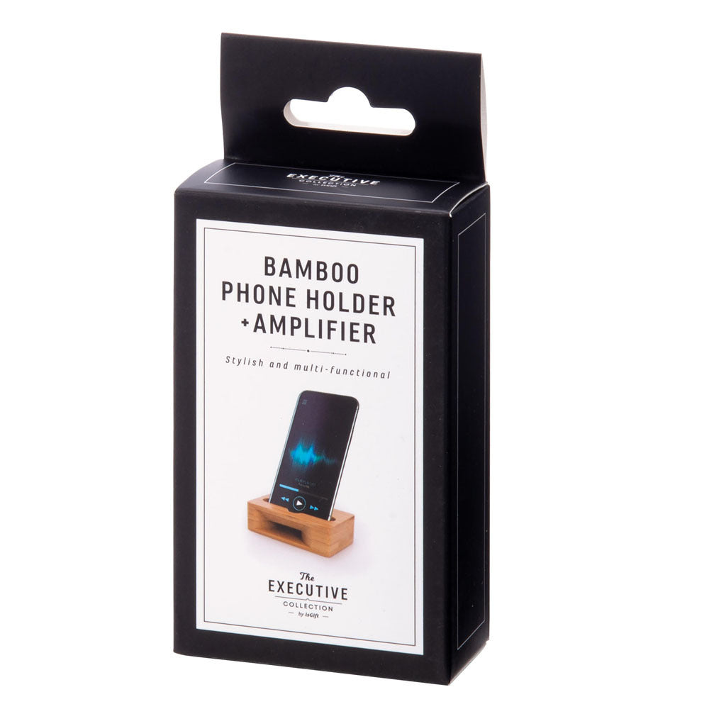 Bamboo Phone Holder and Amplifier -12Disp