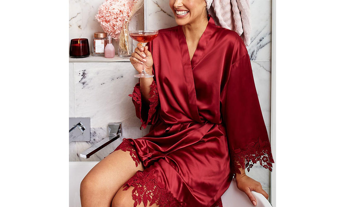 Burgundy Luxuriously Soft Lounging Robe