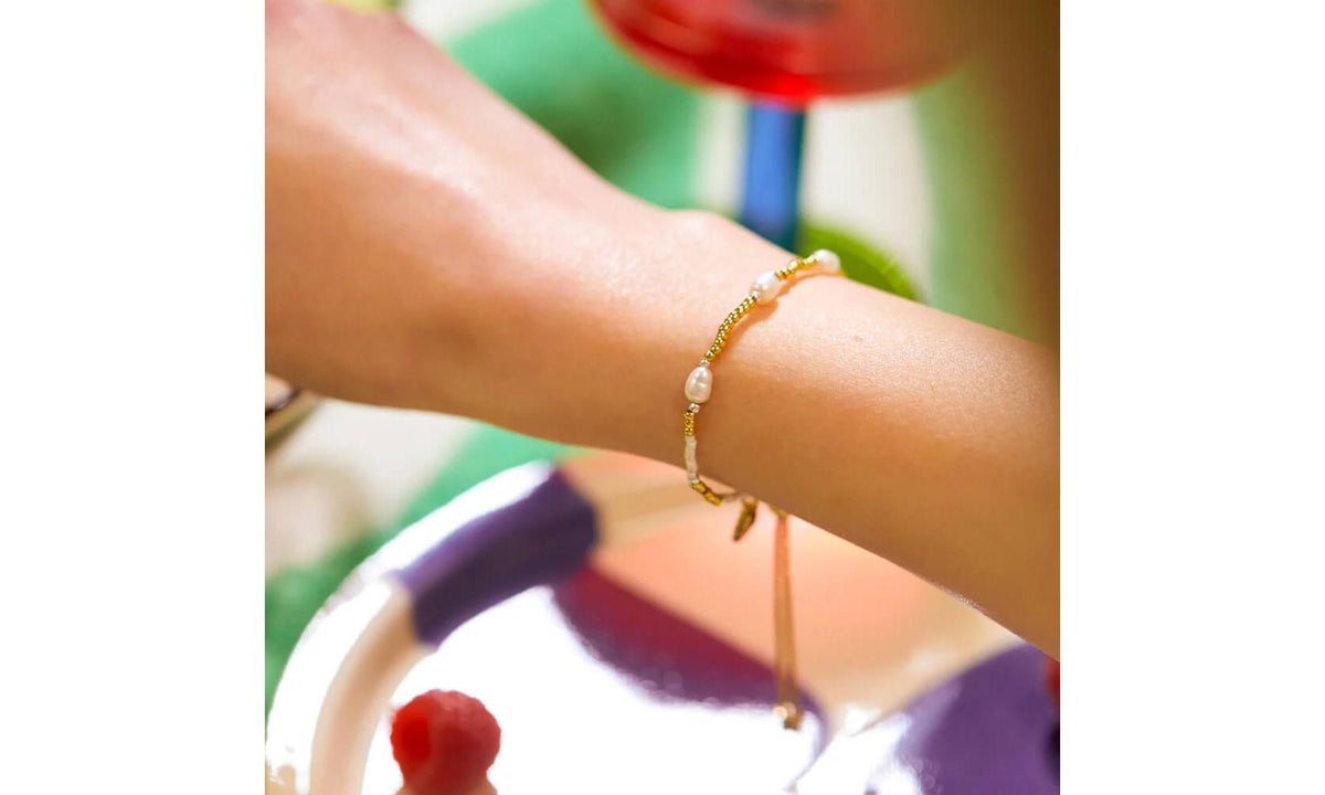 Estella Bartlett Pearl Station Gold Amelia Bracelet