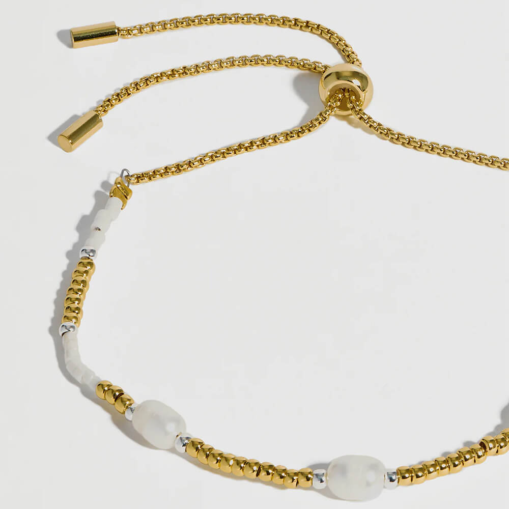 Estella Bartlett Pearl Station Gold Amelia Bracelet
