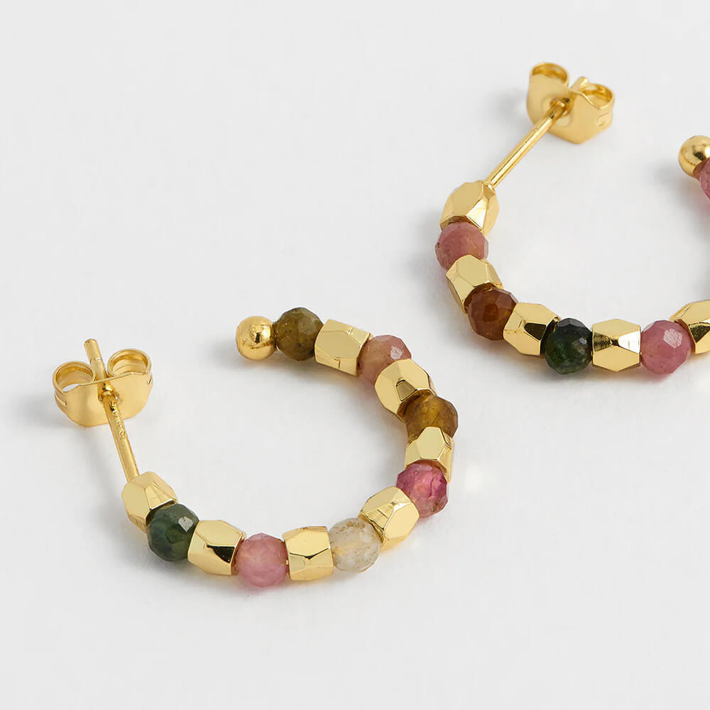Estella Bartlett  Tourmaline C-Hoop Earrings