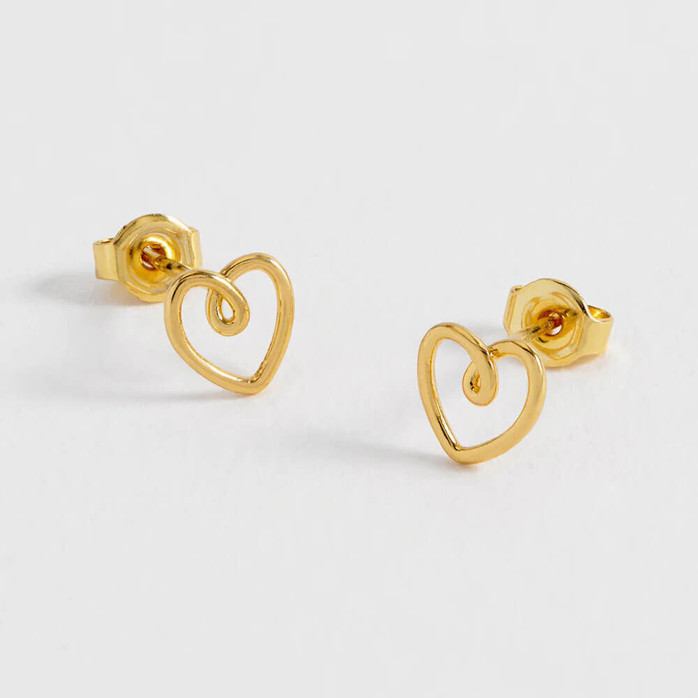 Estella Bartlett Wire Heart Stud Earrings