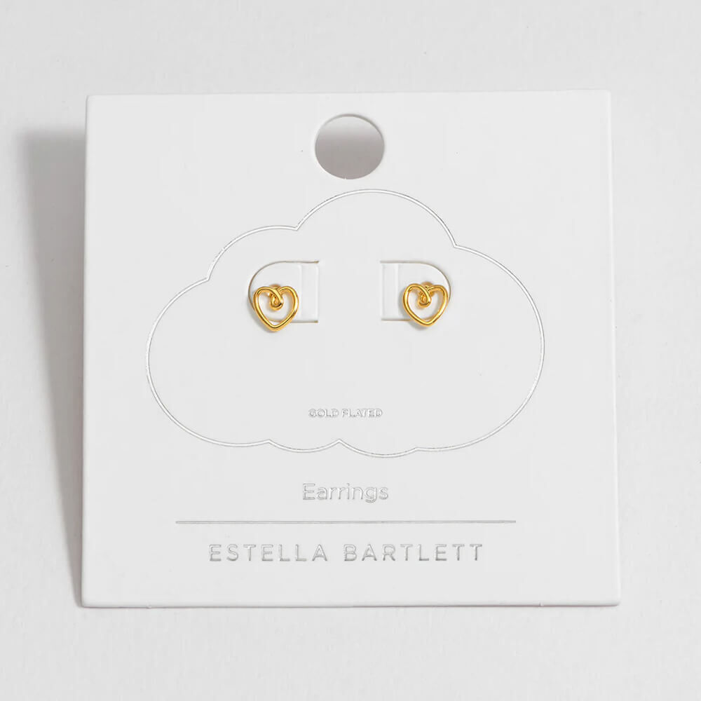 Estella Bartlett Wire Heart Stud Earrings