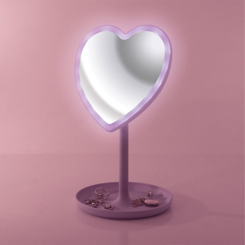 Light Up LED Heart Mirror