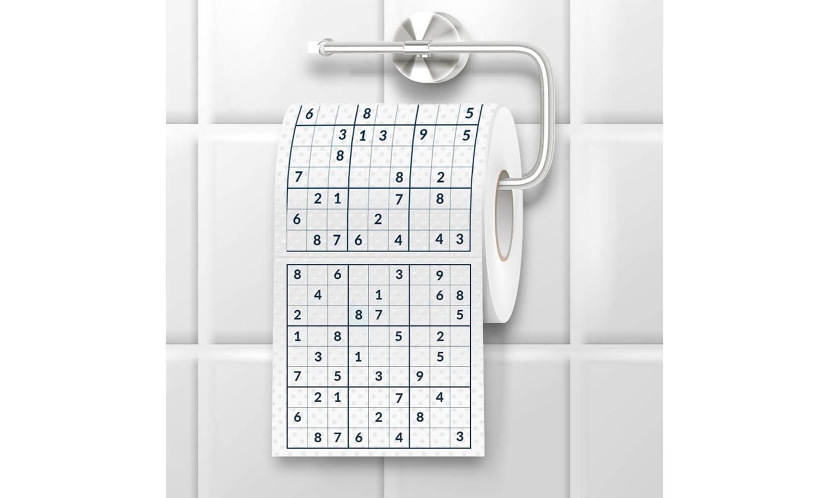 Sudoku Toilet Paper – Fun Novelty Bathroom Tissue For Gags, Parties & Prank Gifts (3 Rolls) - View #9