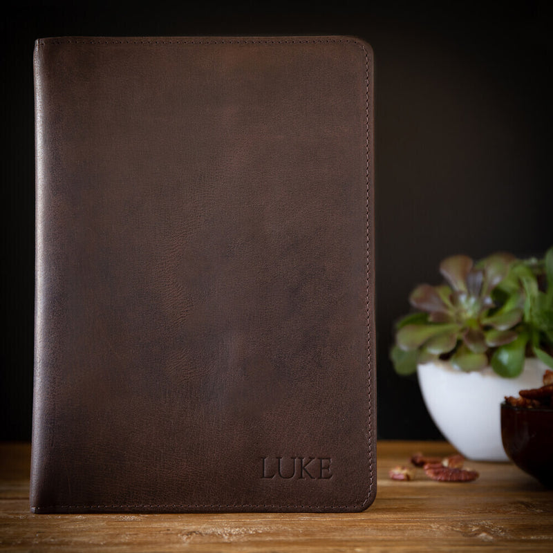 Mens Personalised A5 Leather Notebook Holder