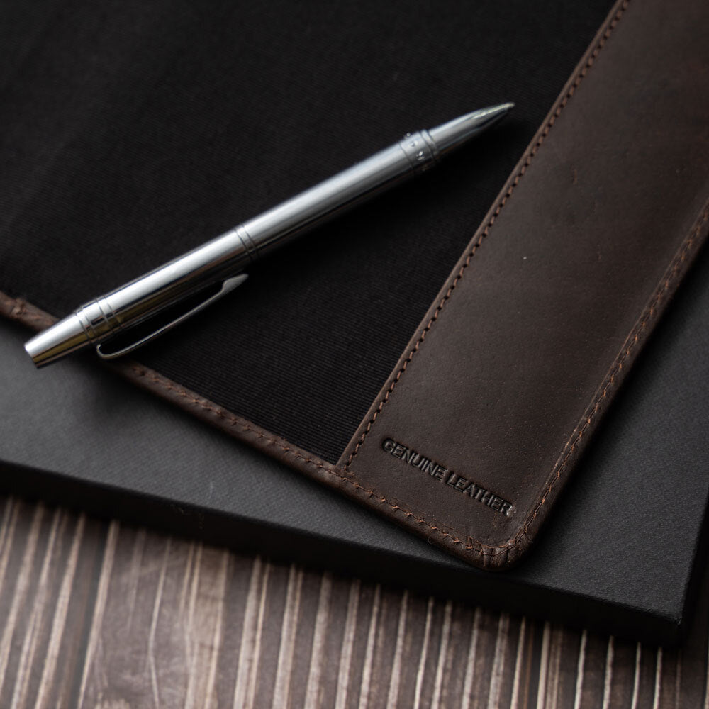 Mens Personalised A5 Leather Notebook Holder