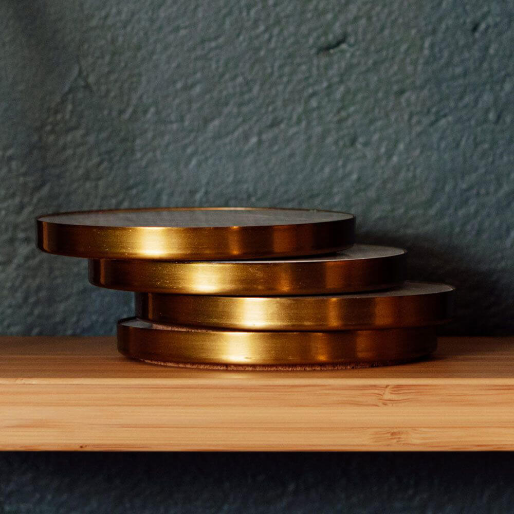 Palermo Home White Marble Coasters