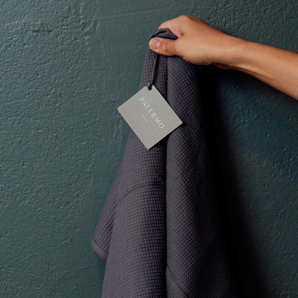Palermo Tea Towel Charcoal