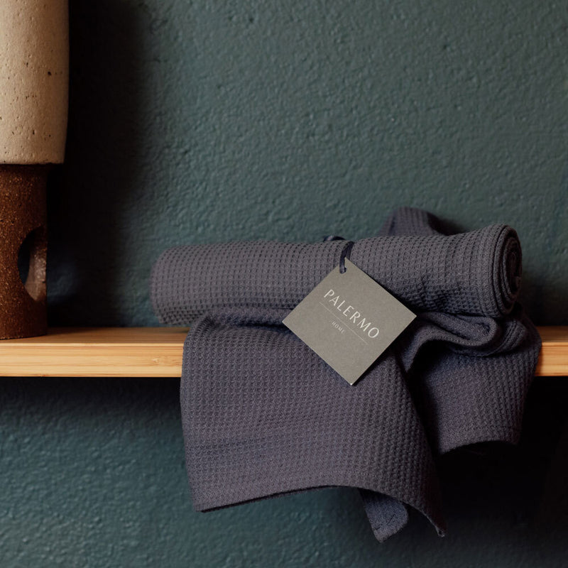 Palermo Tea Towel Charcoal