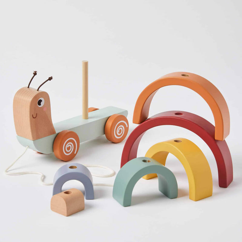 Pull Along Rainbow Snail