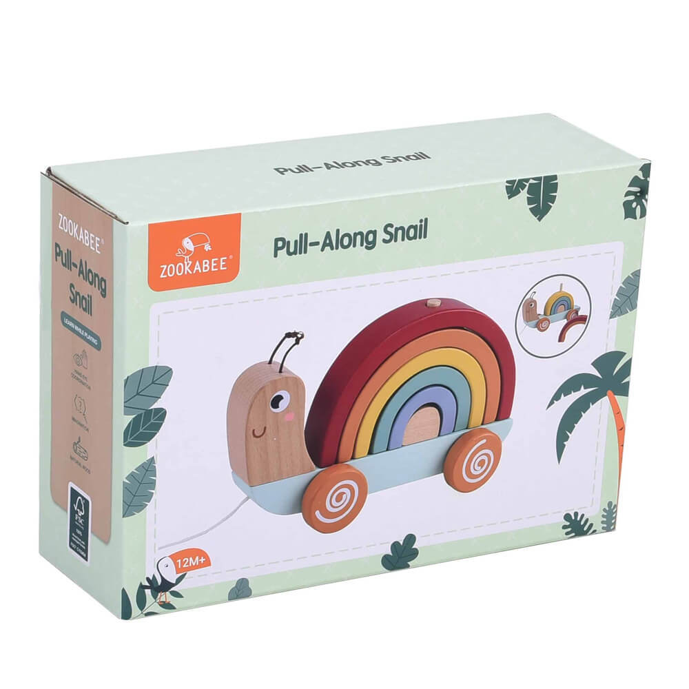 Pull Along Rainbow Snail