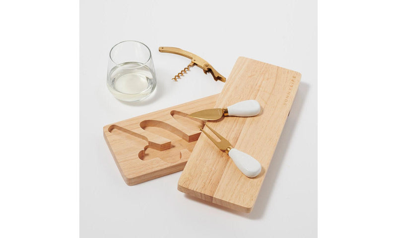 Sunnylife Picnic Cheese Knife & Board Set